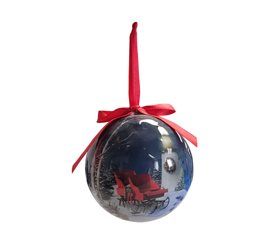 LIGHTHOUSE SLEIGH BALL ORNAMENT MULTI COLOR