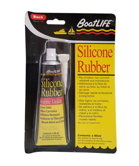 BOATLIFE MARINE GRADE SILICONE RUBBER SEALANT BLACK 2.8 OZ TUBE