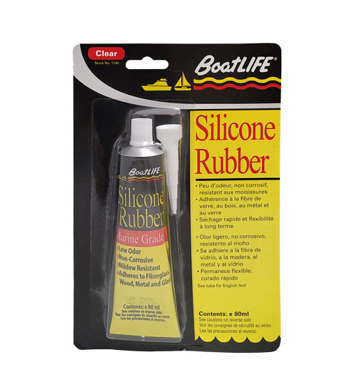 BOATLIFE MARINE GRADE SILICONE RUBBER SEALANT CLEAR 2.8 OZ TUBE