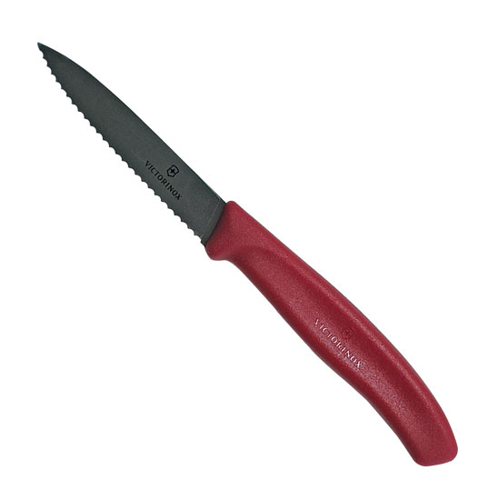 KNIFE NET & TWINE 3.25" SERRATED RED LITTLE VICKY