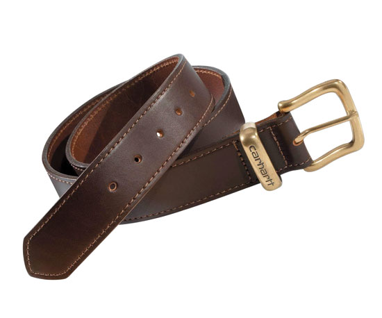 CARHARTT BELT MENS TOP GRAIN LEATHER BROWN 46"