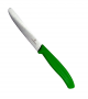 KNIFE 4.5" GREEN HANDLE ROUND SERRATED BLADE