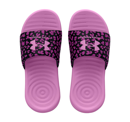 UNDER ARMOUR GIRLS ANSA SLIDES ISLAND ORCHID/MYSTIC MAGENTA SIZE 1
