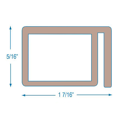 RIGID GUNWALE FOR PUFFINS KHAKI 130" LENGTH