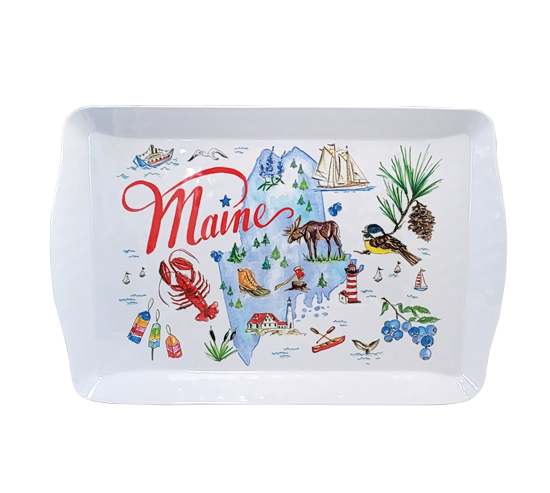 STATE OF MAINE DESIGN SERVING TRAY 17" X 11.5" MELAMINE