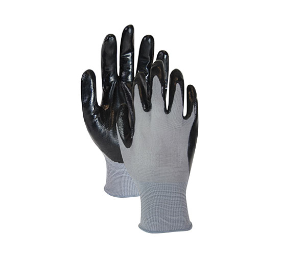 GLOVE NITRILE EXTRA GRIP BLACK & GRAY SIZE LARGE (PACK OF 3)