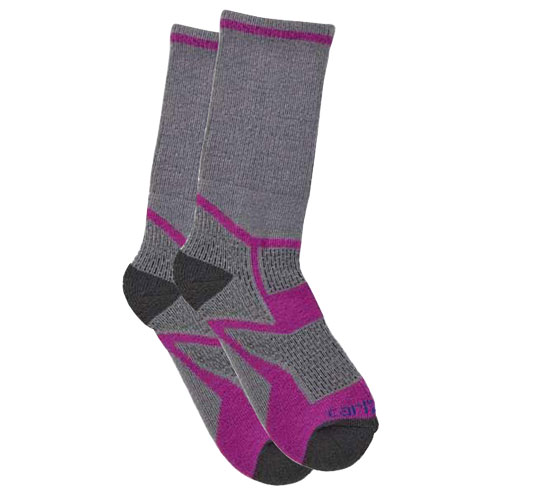 CARHARTT JUNIOR CREW SOCKS MIDWEIGHT SYNTHETIC WOOL PURPLE MEDIUM