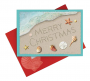 CHRISTMAS CARDS EMBELLISHED BEACH SHELLS "MERRY CHRISTMAS" (16 COUNT)