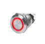 BLUE SEA 4162 10A PUSH BUTTON LED RING RED SWITCH OFF-ON