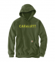 CARHARTT HOODIE LOGO PULLOVER MENS CHIVE HEATHER GREEN SMALL