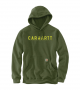 CARHARTT HOODIE LOGO PULLOVER MENS CHIVE HEATHER GREEN LARGE