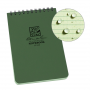 RITE IN THE RAIN ALL WEATHER GREEN 4" X 6" TOP SPIRAL NOTEBOOK