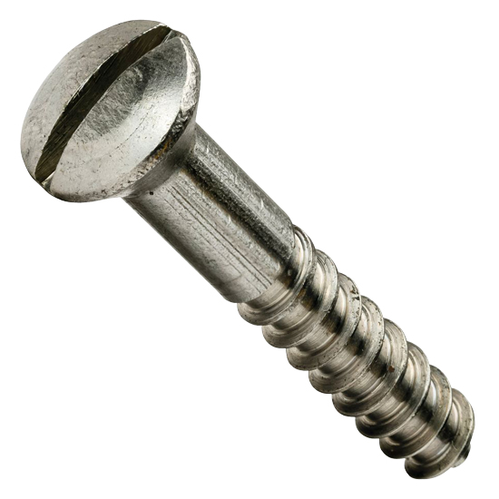 WOOD SCREW STAINLESS OVAL HEAD SLOTTED