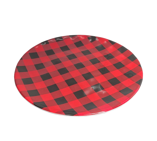 Plaid 2025 melamine plates