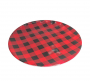 RED BUFFALO PLAID SALAD PLATE MELAMINE 9"