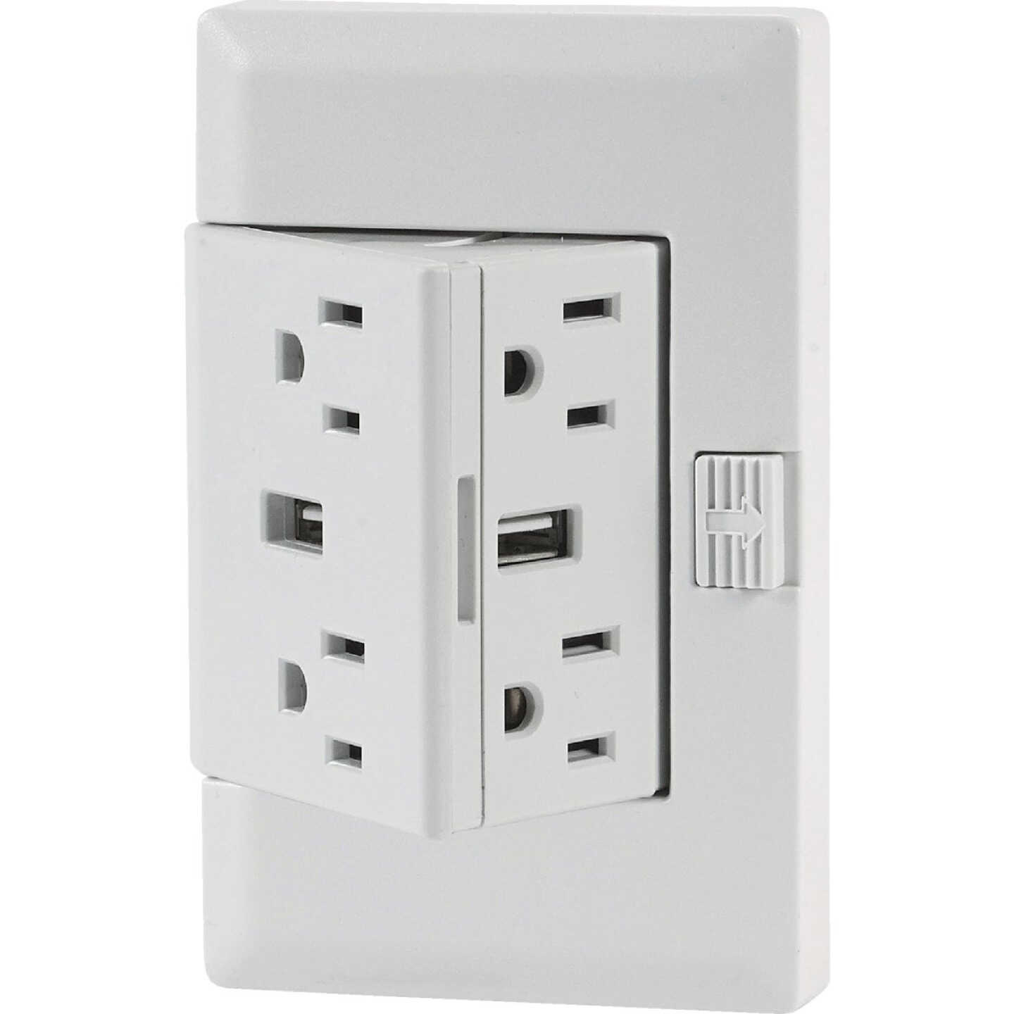 OUTLET EXTENDER 4 RECEPTACLES WITH 2 USB PORTS 15A/125V