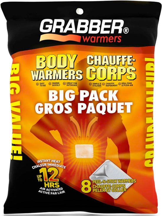 GRABBER WARMER ADHESIVE BODY PATCH 12 HOUR 8 PACK