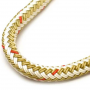 ROPE NYLON DBL BRAID 7/16 WHITE/GOLD (BY/FOOT)