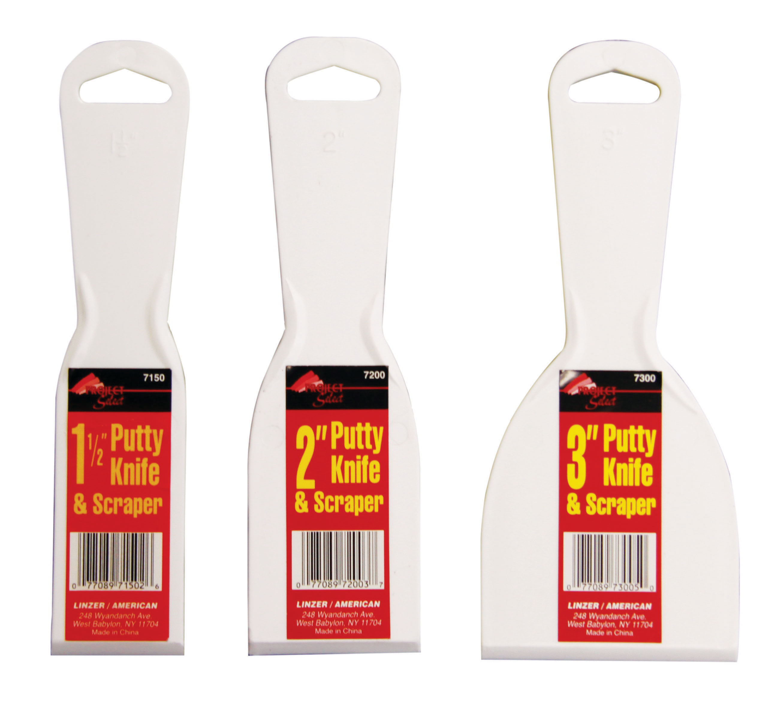 FLEXIBLE PLASTIC PUTTY KNIFE WHITE