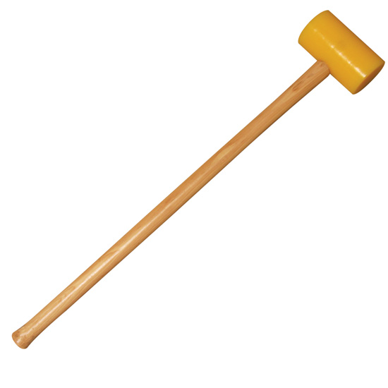PLASTIC HEAD ICE MALLET #7 HEAD WITH 36" WOODEN HANDLE