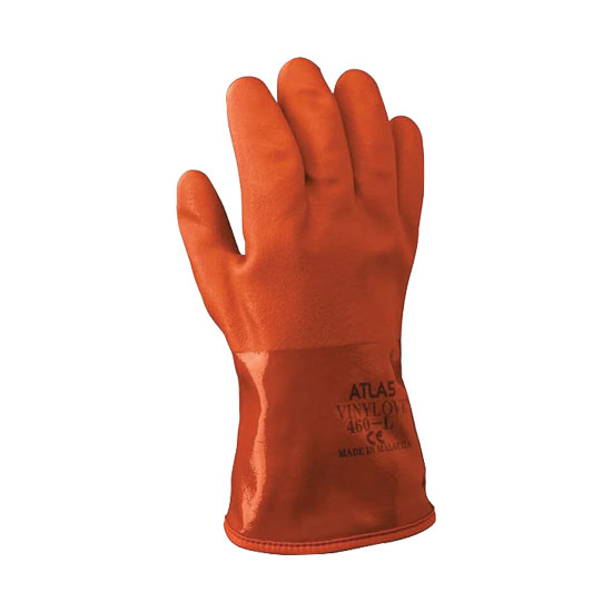 ATLAS 460 GLOVE SUPER FLEX LINED DOUBLE DIPPED RUST (BY PAIR OR DOZEN)