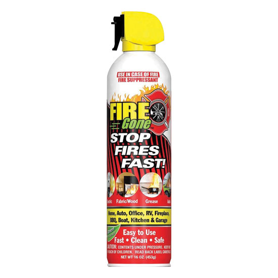 FIRE SUPPRESSANT STOPS FIRES FAST