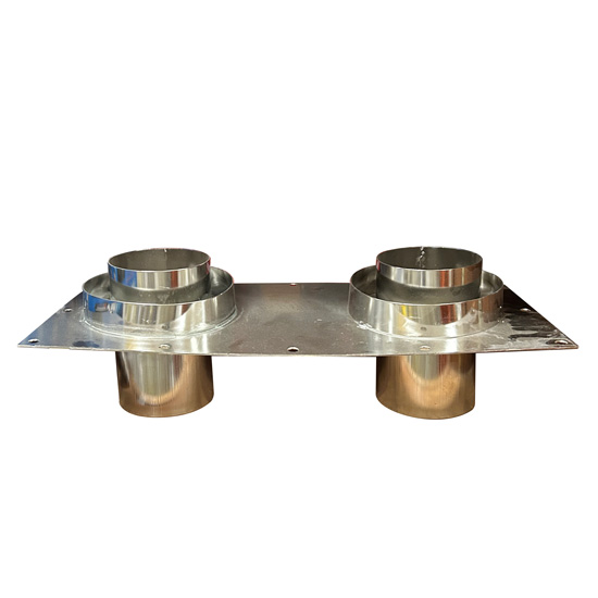 DECKFLANGE DOUBLE 90MM S/S #316