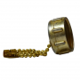 ADAPTER GARDEN HOSE CAP WITH CHAIN 3/4" BRASS