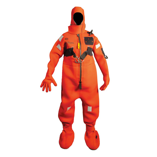 MUSTANG SURVIVAL SUIT WITH LIFTING HARNESS USCG/SOLAS SIZE ADULT SMALL