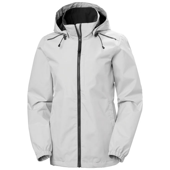 HELLY HANSEN WOMEN'S MANCHESTER 2.0 SHELL JACKET GRAY FOG MEDIUM