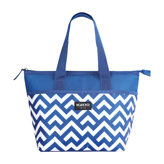 IGLOO MINI ESSENTIAL TOTE 9 CAN LUNCHBAG BLUE TRELLIS