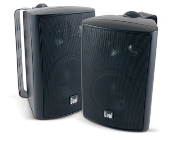 SPEAKERS 4" 3-WAY BLACK INDOOR/OUTDOOR PAIR