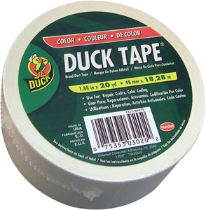 1.88 in. x 20 Yds. White Duct Tape (1 Roll) – Rave Totem
