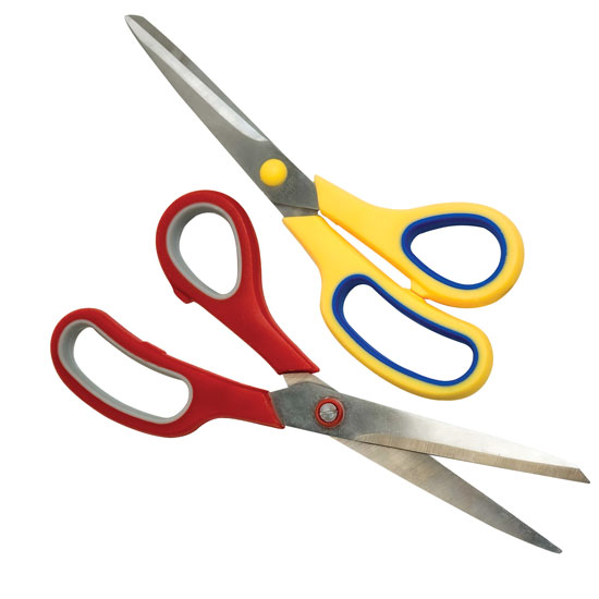 8.5" CUSHION GRIP SCISSORS ASSORTED COLORS (1 PAIR)