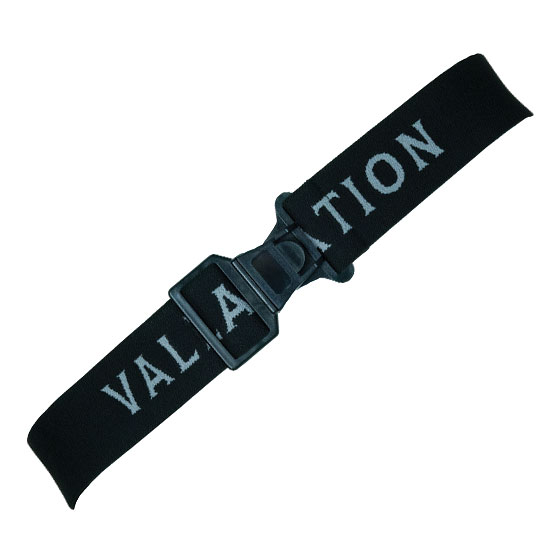 VALLATION ELASTIC LOGO BELT BLACK ONE SIZE FITS ALL