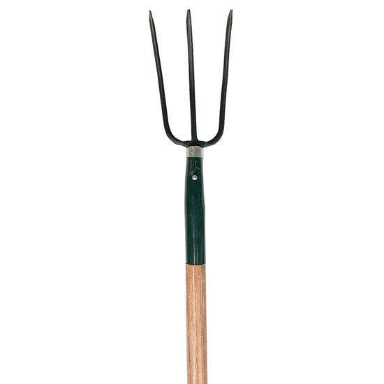 BAIT FORK 3 TINE 48" WOOD HANDLE