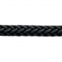 NEW ENGLAND ROPE MEGA BRAID SINGLE BRAID NYLON BLACK 3/4" (BY FOOT)