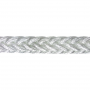 NEW ENGLAND ROPE MEGA BRAID SINGLE BRAID NYLON WHITE 1" (BY FOOT)