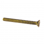 MACHINE SCREW BRASS FLAT HEAD SLOTTED 10-24 X 1.50" (100/BOX)