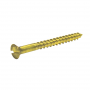 WOOD SCREW BRASS FLAT HEAD SLOTTED SIZE 9 X 1.25 (BY/EA)