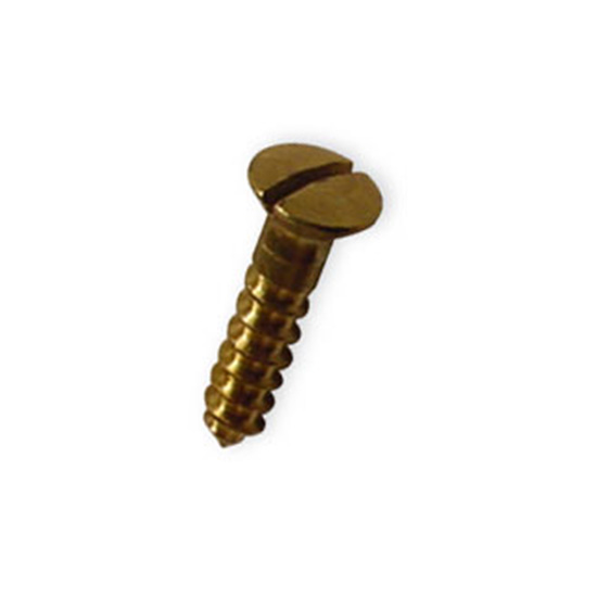 WOOD SCREW BRASS OVAL HEAD #8 X 2.00" SLOTTED (BY/EA)