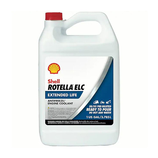 SHELL ROTELLA&reg; ELC ENGINE COOLANT/ANTIFREEZE 50/50 PRE-DILUTED GALLON