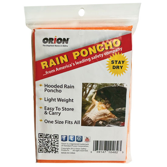 ORION RAIN PONCHO ONE SIZE FITS ALL