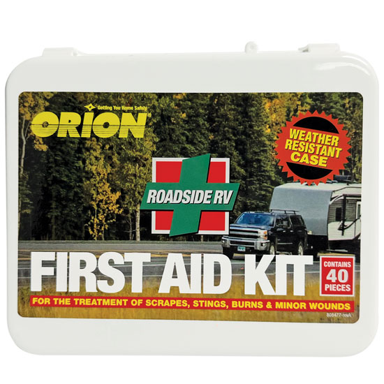 ORION ROADSIDE RV FIRST AID KIT CONTAINS 40 ITEMS