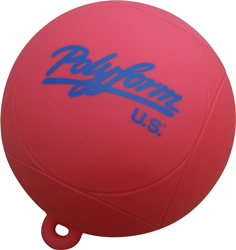 POLYFORM BUOY PICKUP INFLATABLE RED 9"W/3/8"EYE 28.3"CIRC