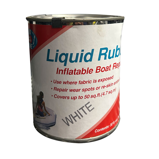 LIQUID RUBBER KIT FOR NEW SKIN F/INFLATABLES QUART WHITE
