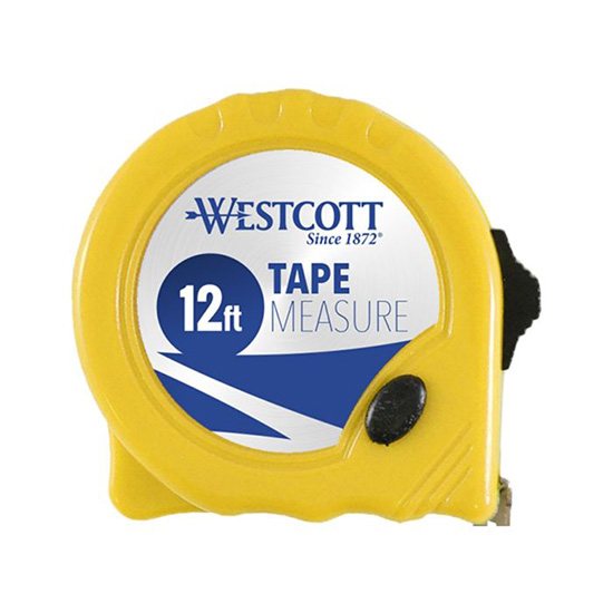 WESTCOTT 12 FOOT TAPE MEASURE ASSORTED COLORS