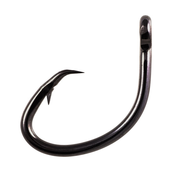 HOOK CIRCLE 9/0 4PK WELDED EYE, BLACK CHROME