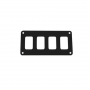 PACER CONTURA SWITCH PANEL BLANK BLACK 4 POSITION 1 ROW BLACK