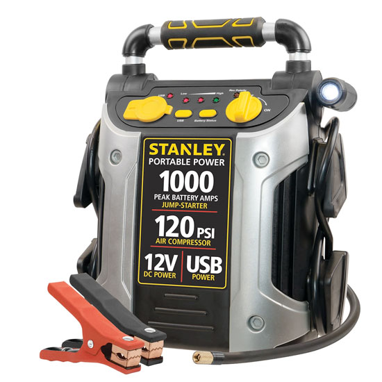 STANLEY 1000 AMP PORTABLE JUMP STARTER W/ AIR COMPRESSOR